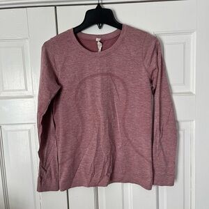 Lululemon Swiftly Tech Long Sleeve Top Heather Rose Size 4